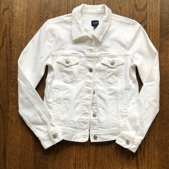 J. Crew Jackets & Blazers - 3/$10 J Crew White Jean Longsleeve Jacket with Silver Button Embellishments